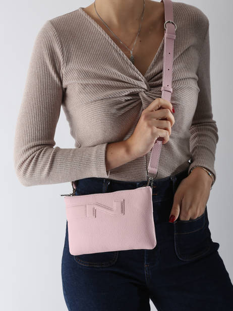 Crossbody Tas Florence Leder Nathan baume Roze n city 4 ander zicht 1